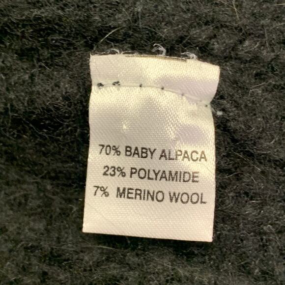 JARBO Size 0 Black Alpaca Blend Knit Shawl Collar Open Front Shrug Cardigan - Picture 7 of 7